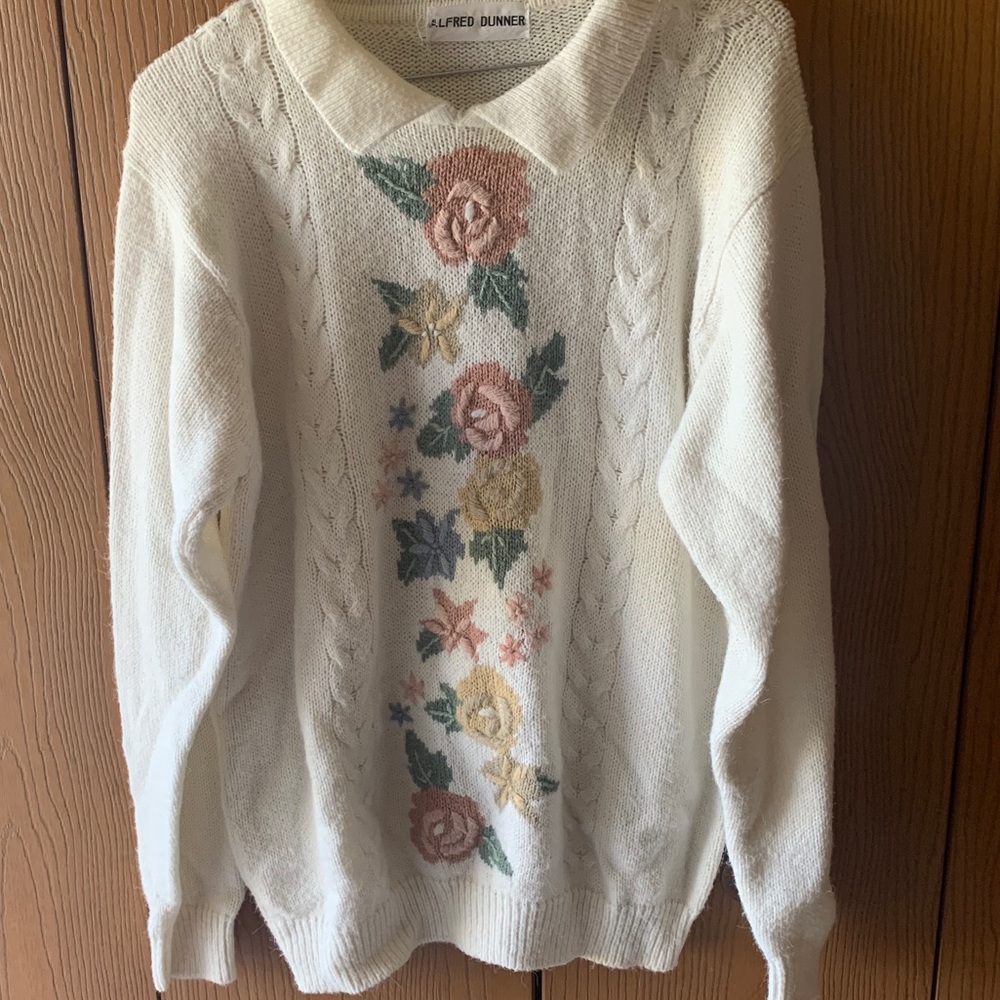 Floral Grandma Sweater
